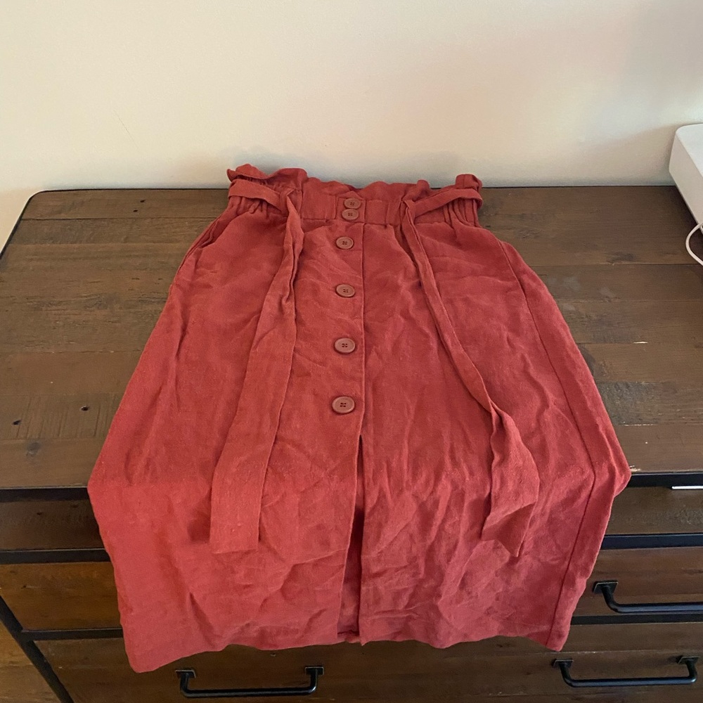 Zara Midi skirt button down high waisted